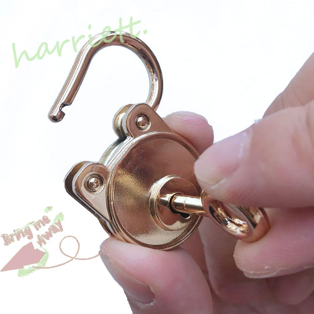 Ổ Khóa Kim Loại Mini Chống Trộm Kèm 1 Chìa Khóa Nhỏ Phong Cách Cổ Điển