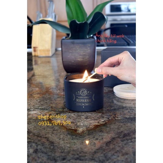 Nến thơm 3 bấc không khói hương thảo mộc từ tinh dầu thiên nhiên