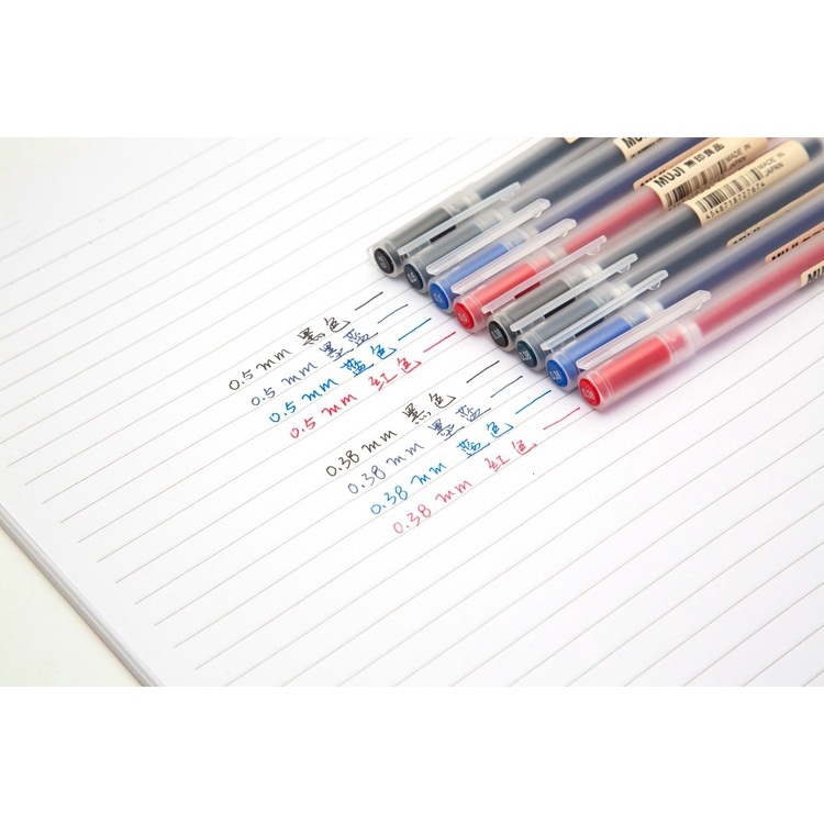 Bút bi Bút Mực Gel MUJI 0.38 / 0.5mm Mềm Mịn