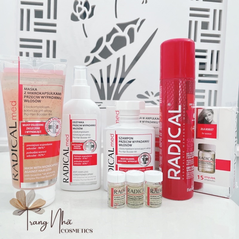 Gội đầu khô dành cho tóc rụng Radical Med 150ml