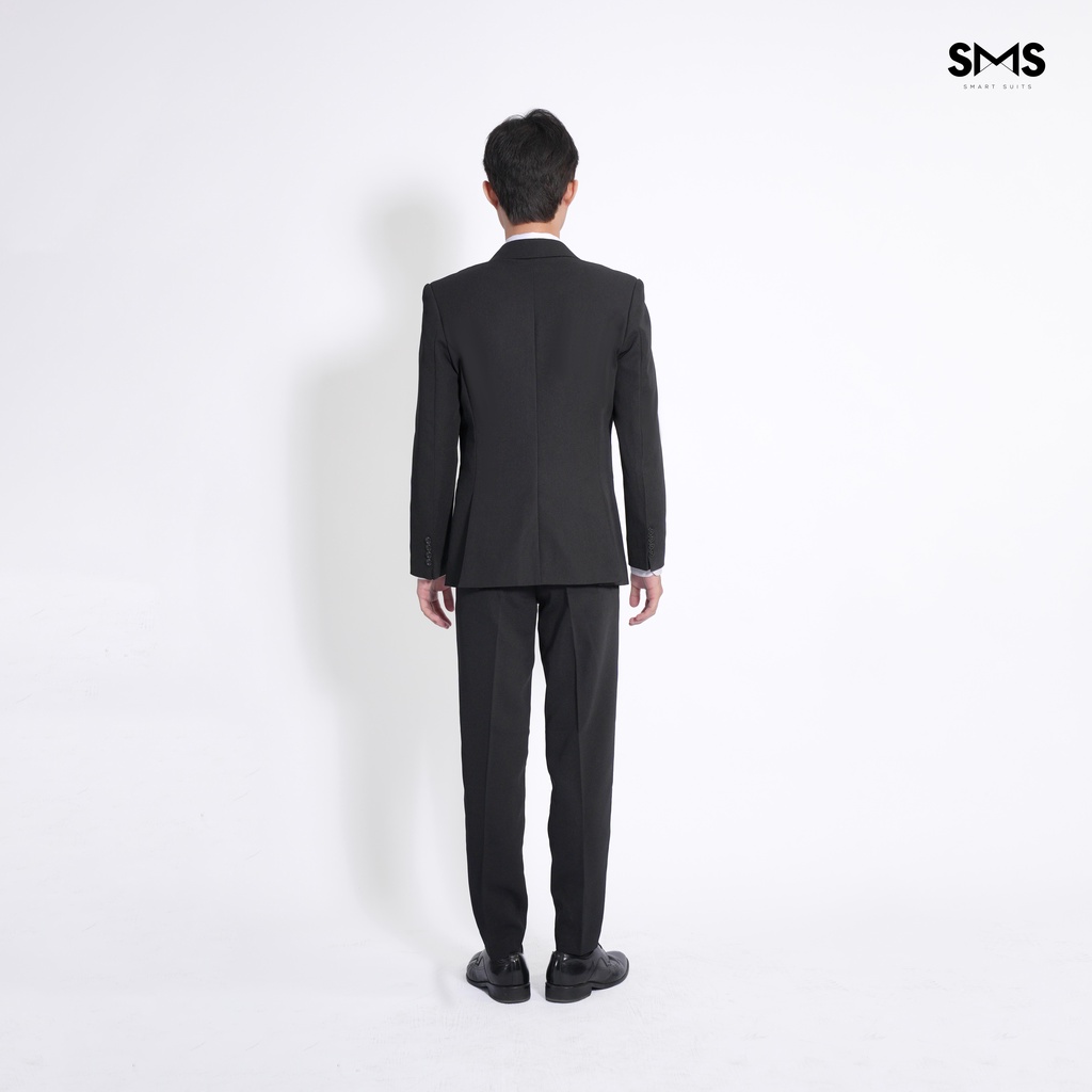 Bộ vest nam đen 6 khuy 3 túi, form ôm Smart Suits