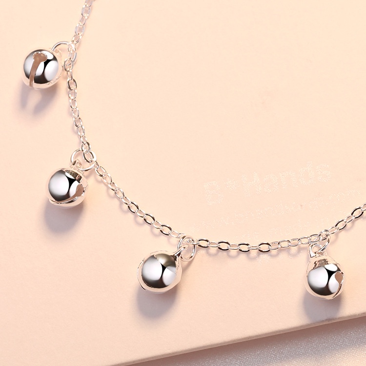 Lắc Chân Handmade Màu Bạc Đơn Giản Dễ Phối Đồ Thời Trang Phong Cách Hàn Quốc