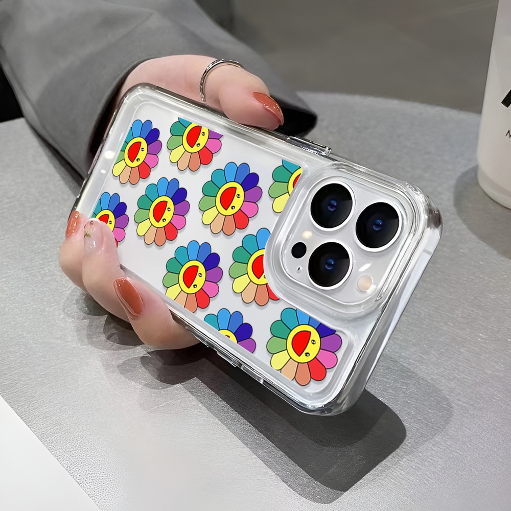 Ốp Điện Thoại Trong Suốt Hình Hoa Hướng Dương Cho iphone 14 Pro Max 14 Plus 13 11 12 7Plus X XR XS Max 8 7