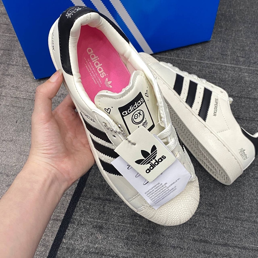 Giày Adidas Superstar bản mới nhất 2022, giày Superstar bản cao cấp full phụ kiện