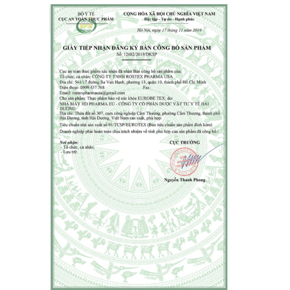 Siro EUROBE TEX bổ sung chất xơ, giảm táo bón, tiêu hóa tốt cho bé - 20 ống