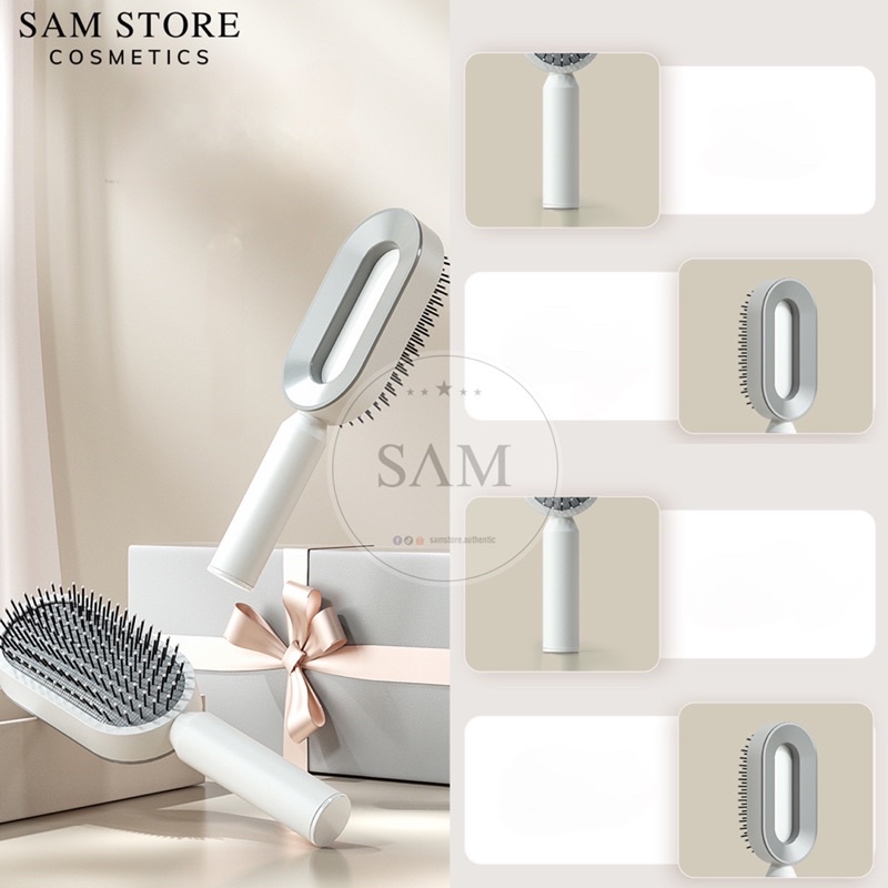 Lược chải mượt gỡ rối tóc bản cao cấp có đệm massa