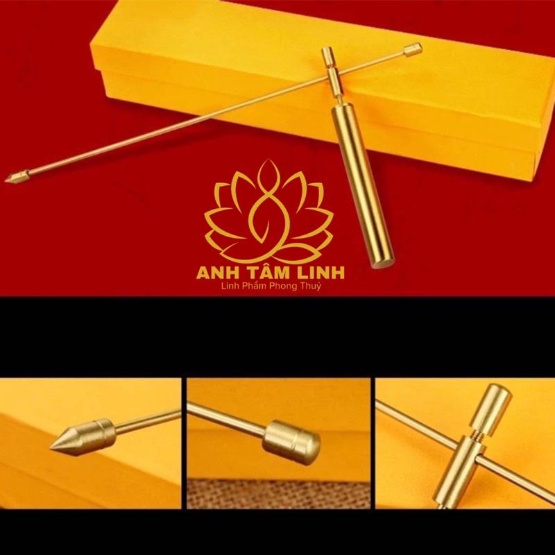 Thước Tầm Long phong thuỷ mạ vàng 24k