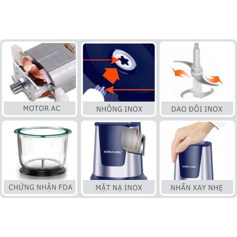 Máy xay thịt Korea King PMC-15 1,5 lít