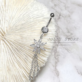 khuyên rốn hoa tuyết trắng JOLLY xinh bằng thếp y tế