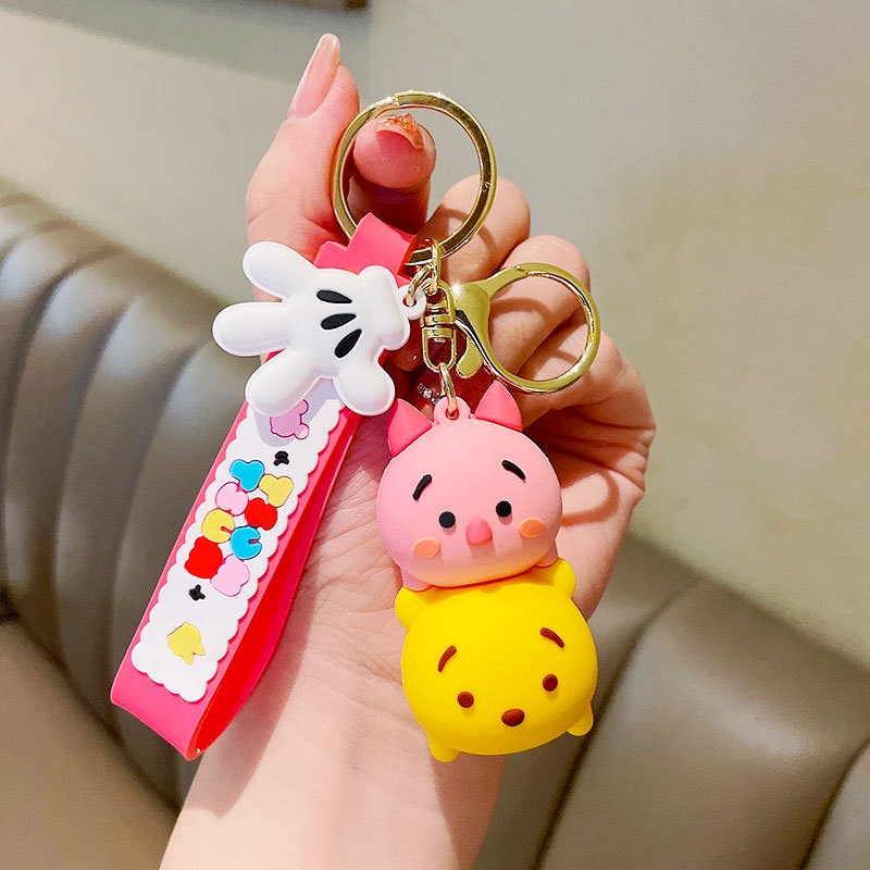 Móc Chìa Khóa Xe Hơi Hình Chuột Mickey Minnie Dễ Thương Sáng Tạo Dành Cho Nam Và Nữ