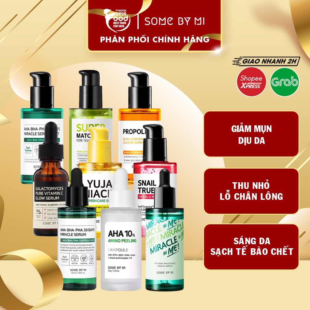 Tinh chất hỗ trợ giảm mụn, làm dịu, phục hồi da 30 ngày Hàn Quốc Some By Mi AHA-BHA-PHA, B5 30 Days Miracle Serum 50ml