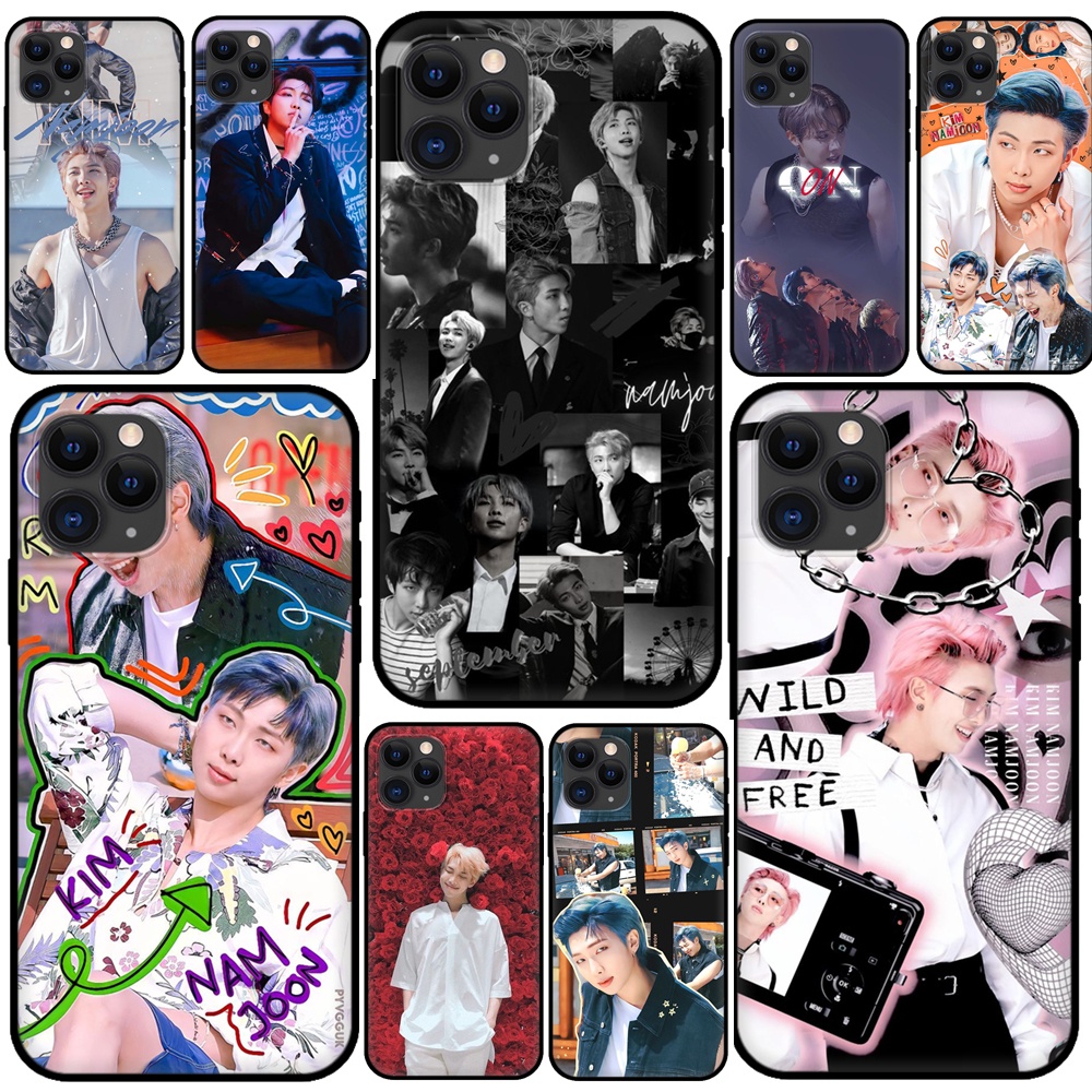 Ốp Điện Thoại tpu Màu Đen In Hình Namjoon Kim Cho iPhone 5 5S SE 6 6S 7 8 Plus X 10 XR XS MAX