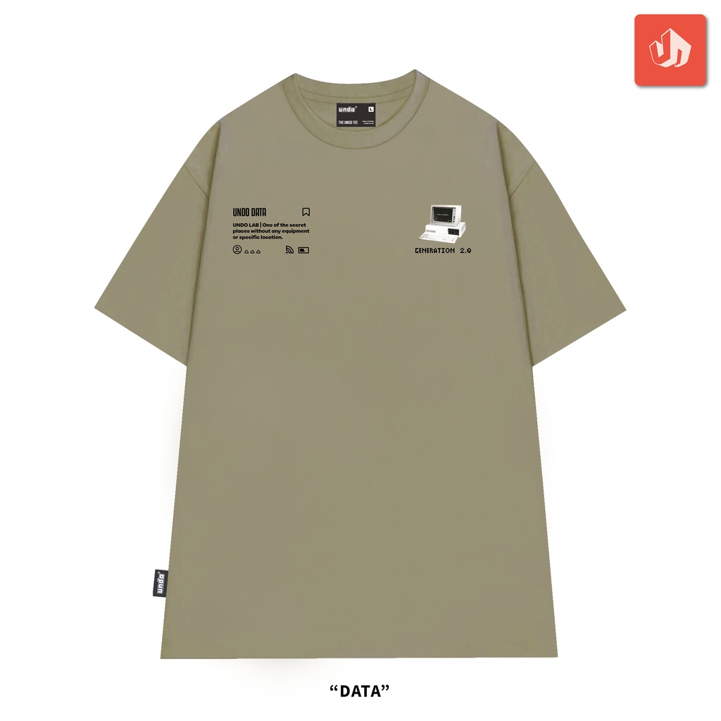 Áo Thun Unisex Undo Data Màu Stone 100% Standard Cotton - Local Brand Chính Hãng
