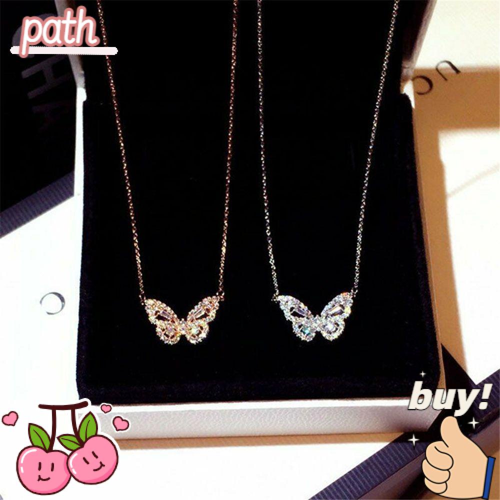 Vòng cổ Mặt Hình Bướm Đính Đá Zircon Phong Cách Boho Thời Trang|Mặt Vòng cổ