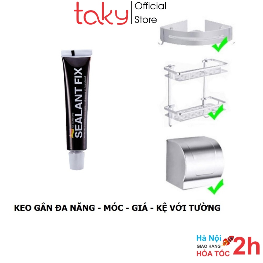 Keo Gắn Đa Năng - Taky, Keo Gắn Móc - Kệ Inox, Hợp Kim, Kim Loại Gắn Với Tường, Keo Chịu Nước, Ko Khoan Tường - 6010