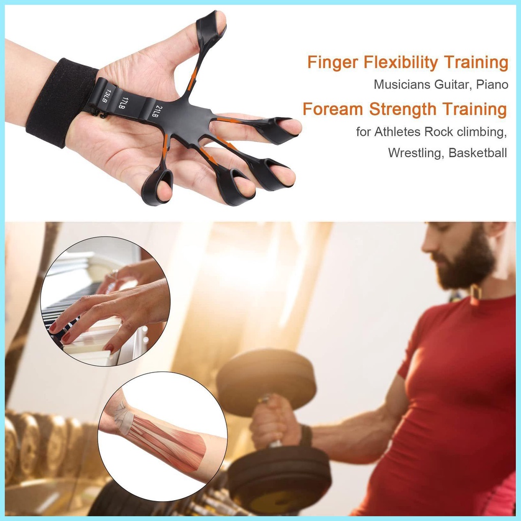 Dụng Cụ Luyện Tập Sức Mạnh Ngón Tay Bằng Silicone Tái Sử Dụng Tiện Lợi