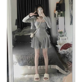 Set váy xòe kèm áo khoác lửng