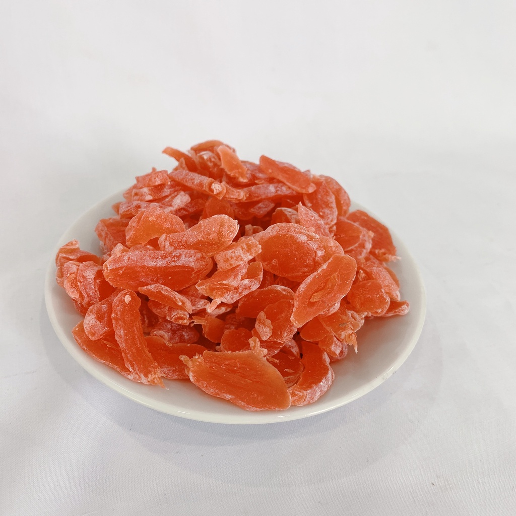 Ô Mai Đào Hồng Xí Muội Sấy Dẻo Thái Lát Vị Chua Ngọt Hũ 500g