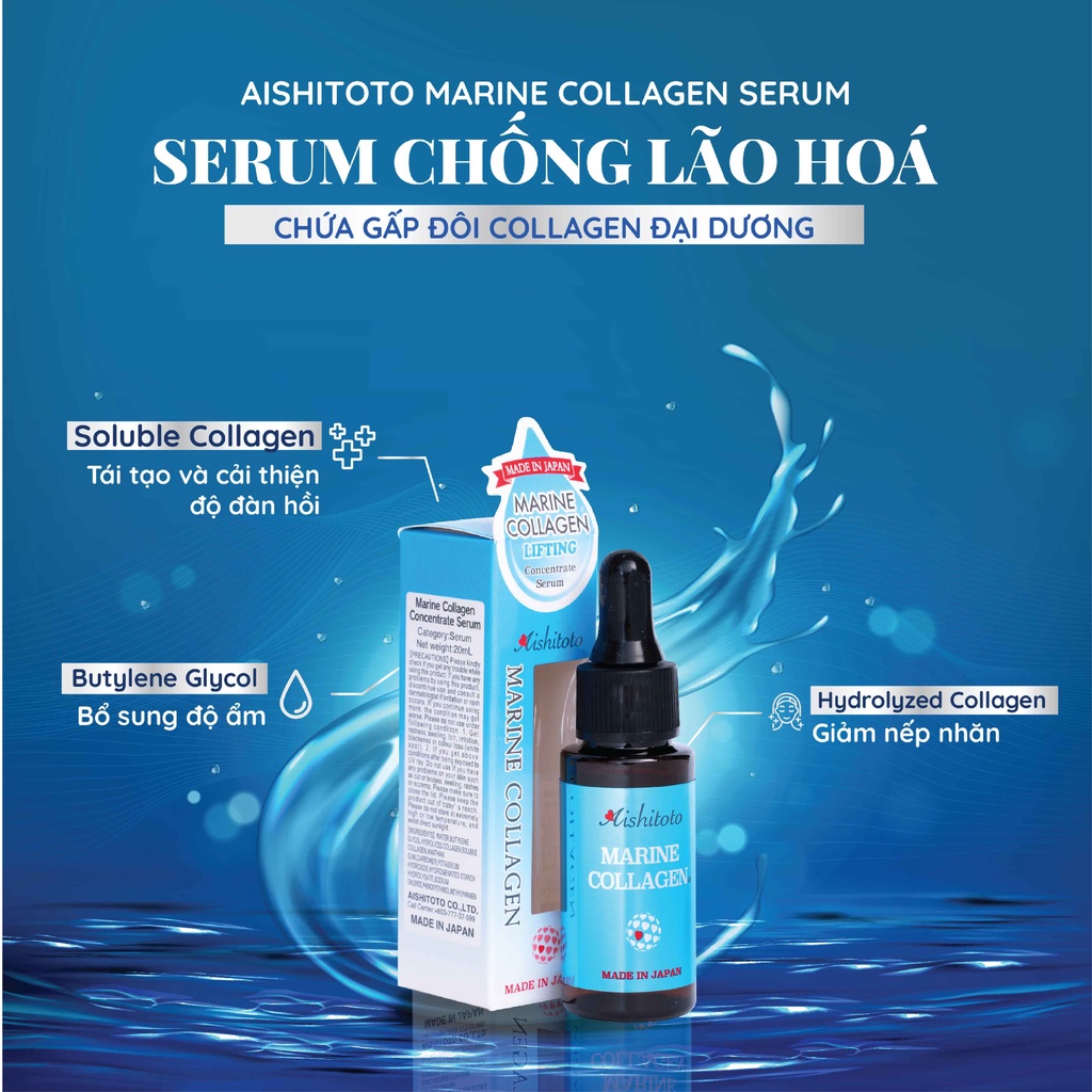 Serum chống lão hóa Aishitoto Marine Collagen Concentrated 20ml