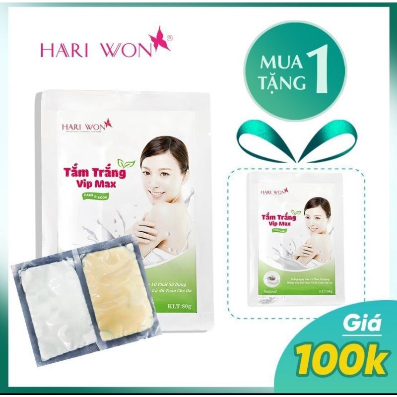 combo 2 gói Tắm trắng hariwon