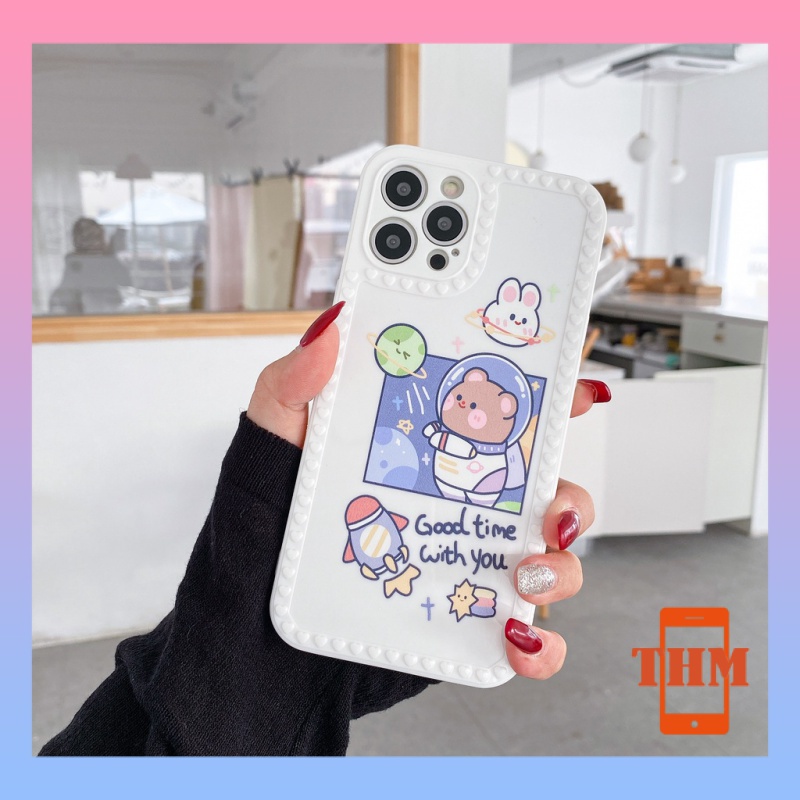 Ốp Điện Thoại Cạnh Vuông In Hình Thỏ Không Gian Cho iphone 6/6plus/6s/6splus/7/7plus/8/8plus/x/xr/xs/11/12/13/pro/max/plus/promax-992