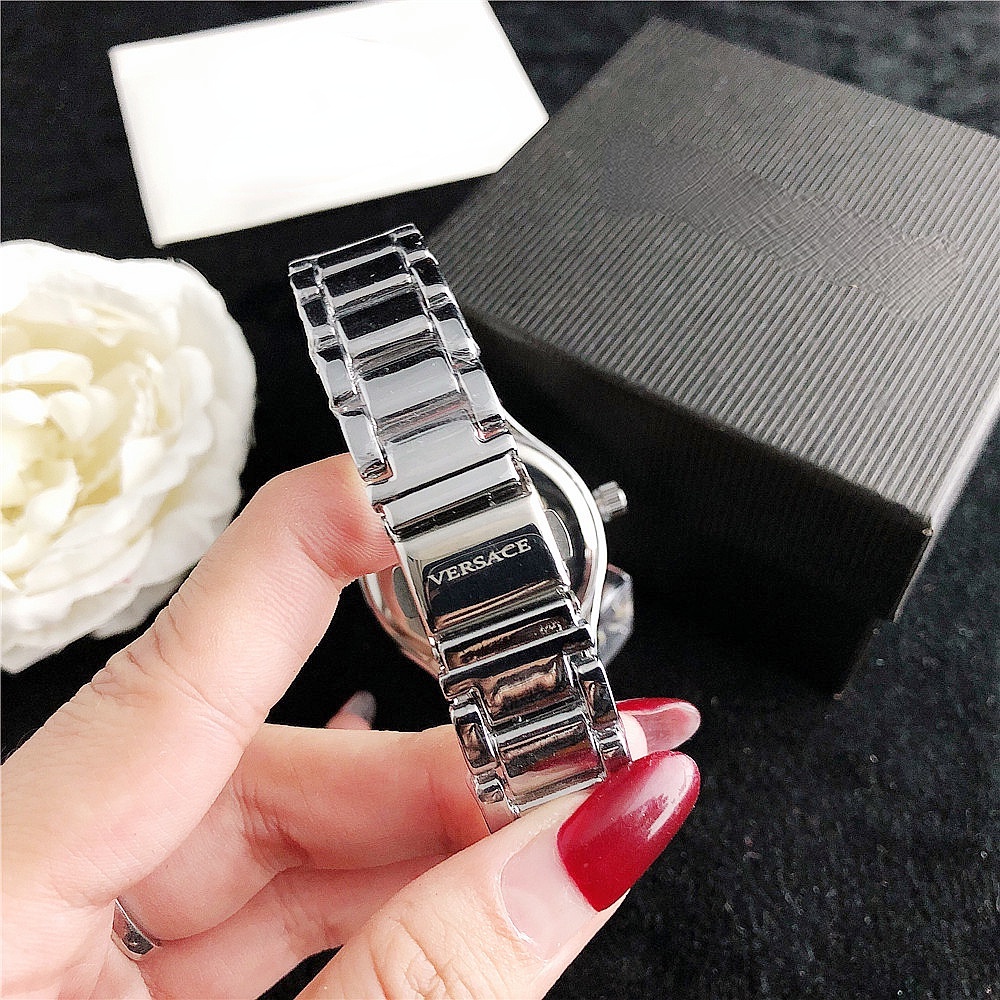 Đồng Hồ Quartz Mặt Đính Kim Cương Pha Lê Phong Cách Công Chúa