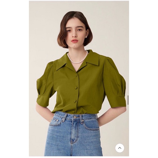 💚 Áo tay phồng cổ sơmi thanh lịch H0BBS