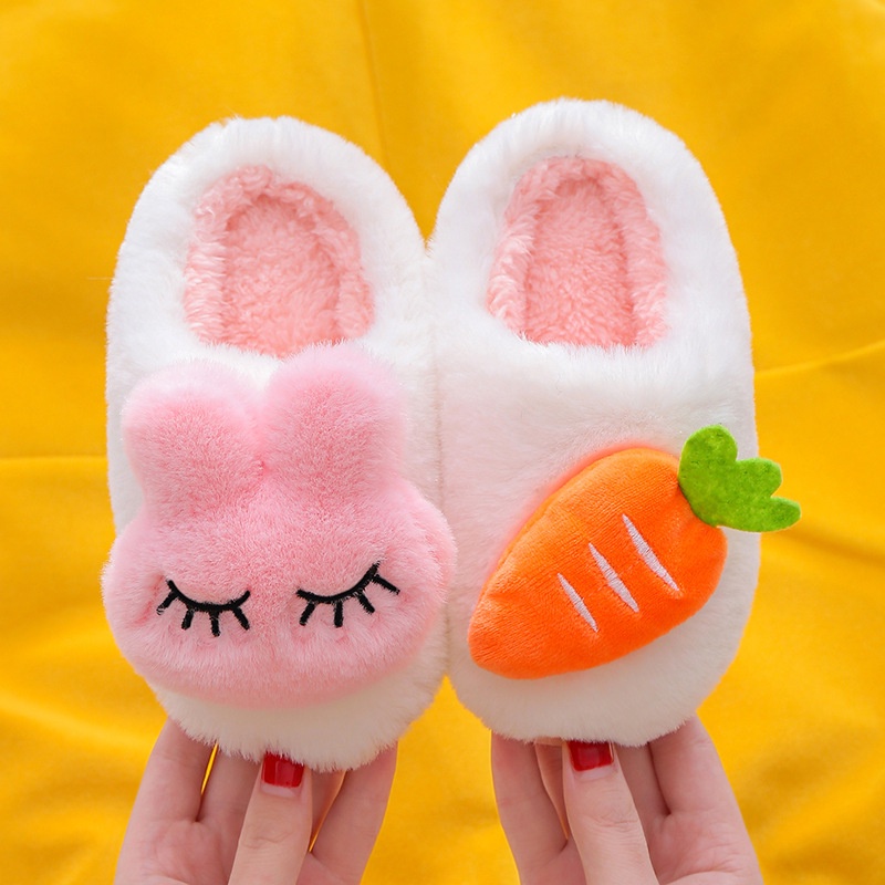 Dép Bông Đi Trong Nhà Hình Thỏ Con Dễ Thương Dành Cho Các Bé - Mẫu 01