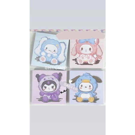 Giấy nhớ ghi chép có keo dán dễ thương nhiều hình