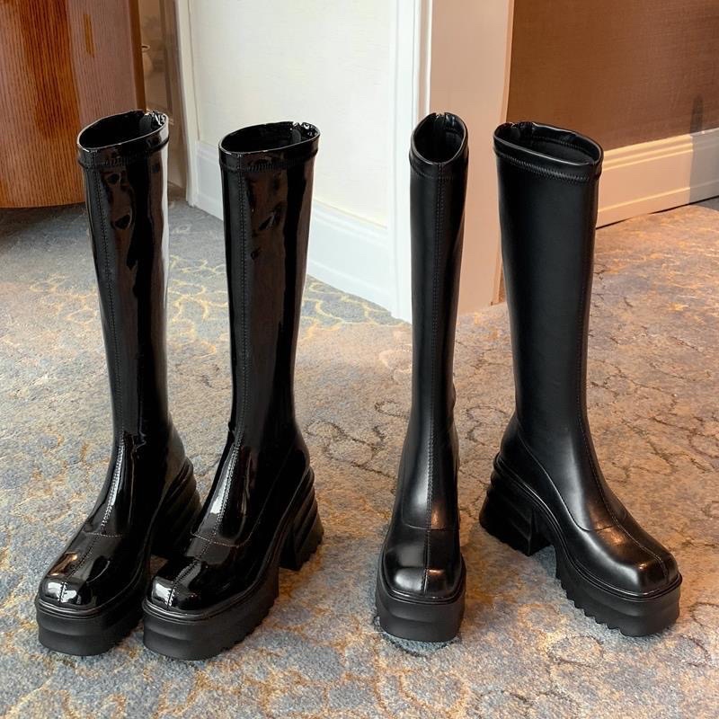 Bốt da cao cổ đế độn