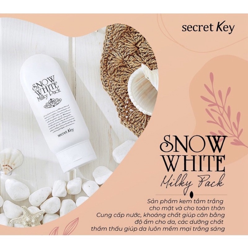 [Mã BMLT35 giảm đến 35K đơn 99K] Kem Ủ Trắng Secret Key Body Snow White Milky Pack 200g | BigBuy360 - bigbuy360.vn