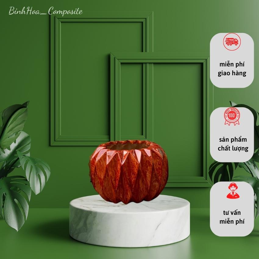 Bình hoa bóng trám composite mã bh119, lọ hoa, lọ cắm hoa cao cấp, bình hoa trang trí