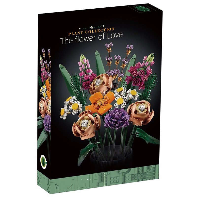 Lắp ráp - Leji 10286 Xếp Hình Lọ Hoa Flower Bouquet 754 Mảnh - Fomantic Gift