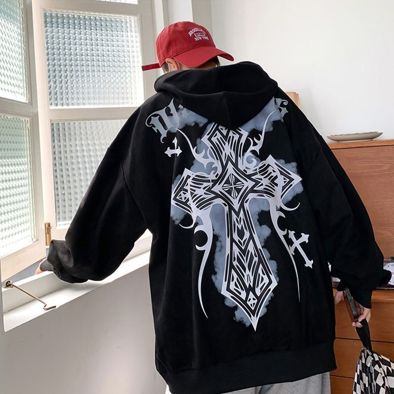 Áo Hoodie Dài Tay Plus Size Phong Cách Hip Hop Đường Phố Mới Cho Nam