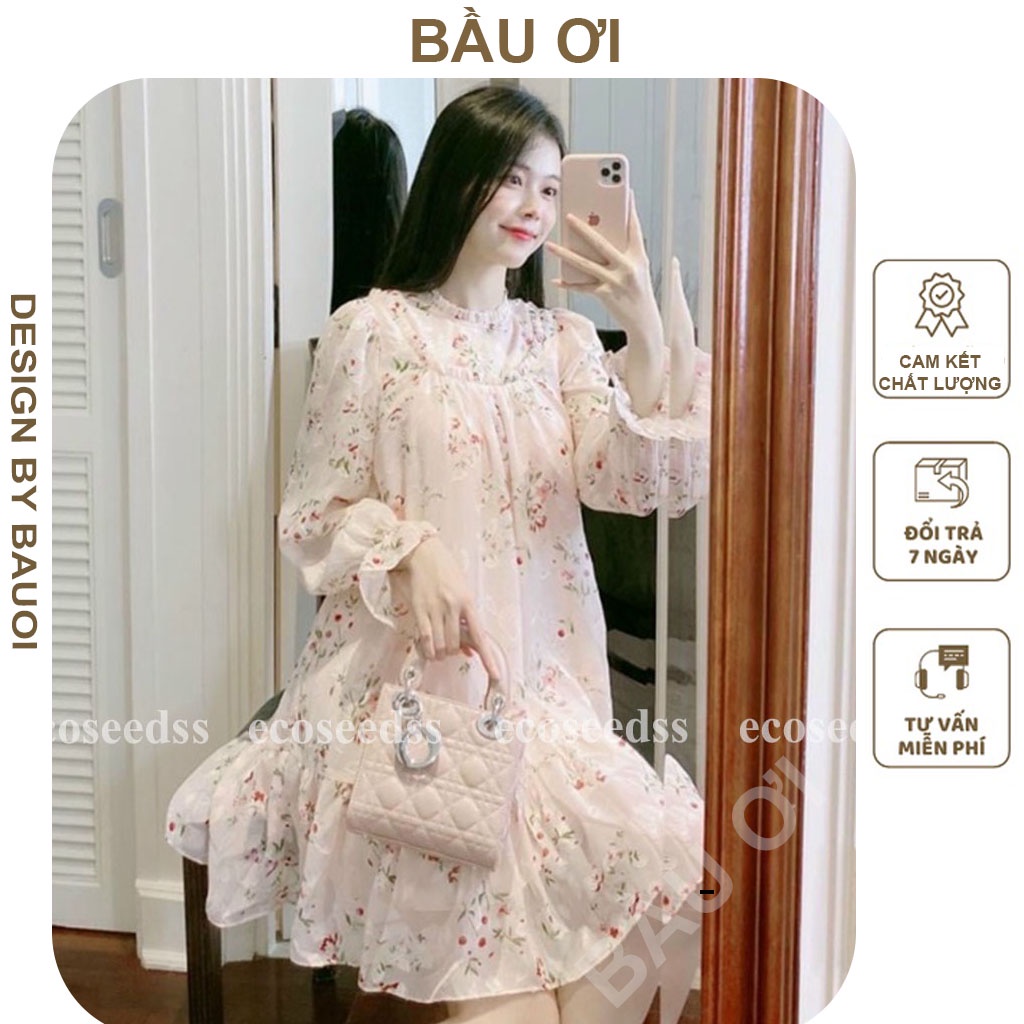 [BAUOII V67] VÁY BẦU CÔNG SỞ ĐẸP - ĐẦM BẦU DÀI TAY VOAN TƠ 2 LỚP KIỂU DÁNG MAXI MẶC ĐI LÀM ĐI TIỆC ĐỀU ĐẸP FREE SIZE
