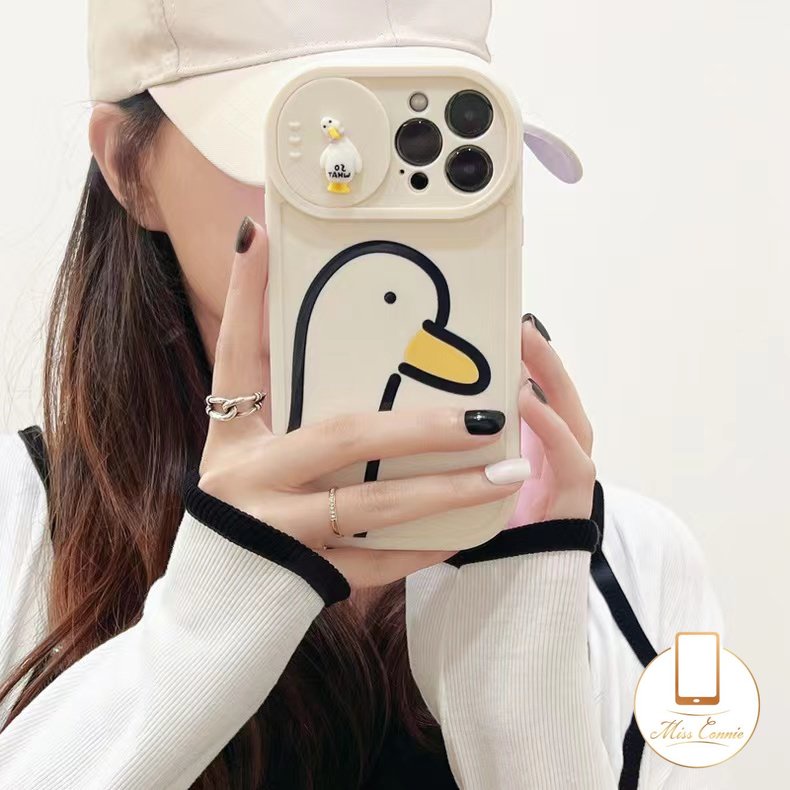 Ốp Điện Thoại TPU Mềm Chống Sốc Hình Chú Vịt 3D Cho iPhone 7Plus 8Plus 11 XR 11 Pro MAX 7 8 Plus 12 13 Pro MAX X XS MAX