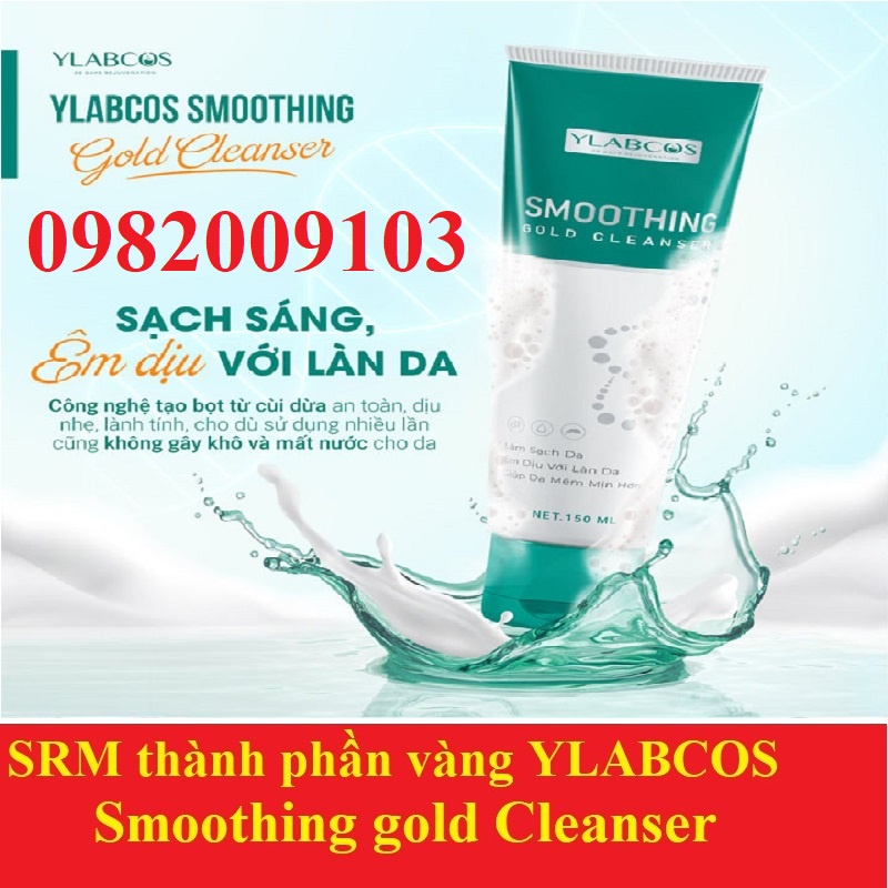 SRM SMOOTHING GOLD Ylabcos Dr.laci Sữa Rửa Mặt Thành Phần Vàng 150ml [chính hãng drlacir]