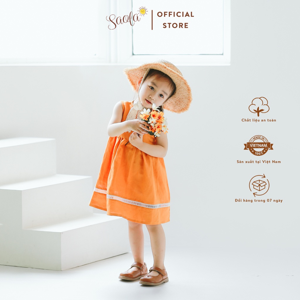 Váy Cho Bé Gái Công Chúa Màu Vàng Xinh Đẹp GracieDress Cho Trẻ Em 1,2,3,4,5,6 Tuổi - DRL021 - SAOLA KIDS CLOTHING