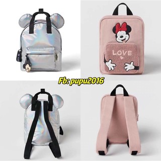 Balo nhũ bạc Mickey/ Minnie Hồng Zara bé trai bé gái