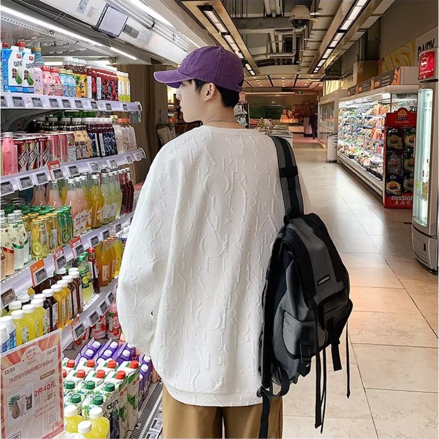 Áo Sweater Tay Dài Cổ Tròn Màu Trơn SweatShirts Dáng Rộng Phong Cách Hàn Quốc áo sweater nữ Thời Trang áo sweater Nam Nữ