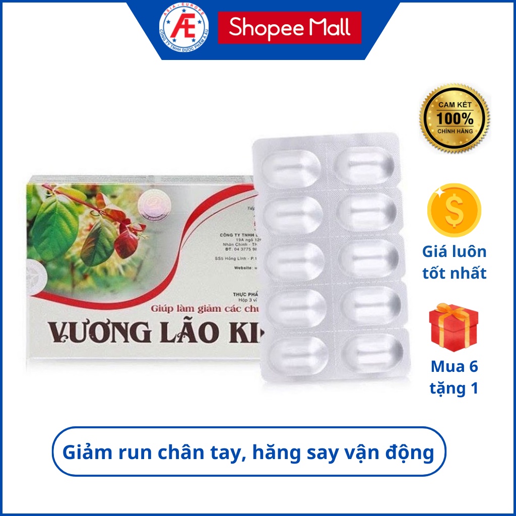 Vương Lão Kiện - hỗ trợ giảm run tay chân, hộp 30 viên