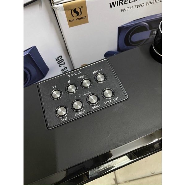 Loa Karaoke YS-205 kèm 2 Micro Không Dây âm thanh hay- hiện đại,thiết kế nhỏ gọn(chọn màu nhắn shop)