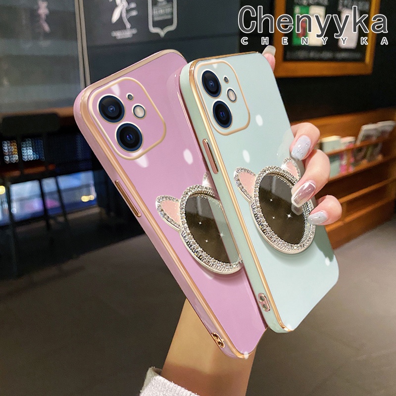Ốp Điện Thoại Chống Sốc Có Giá Đỡ Kiểu Gương Cho OPPO A31 2020 A8