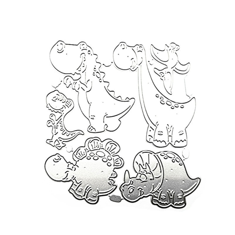 Khuôn Cắt Giấy Kim Loại Hình Khủng Long Xinh Xắn Thẻ