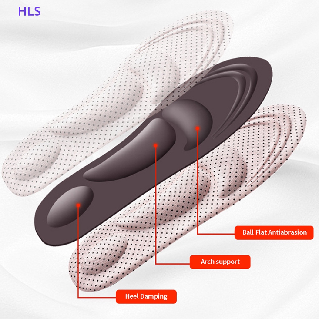 Set 2 Miếng Lót Giày Giảm Đau 4D Bằng Cao Su Non Mềm Mại