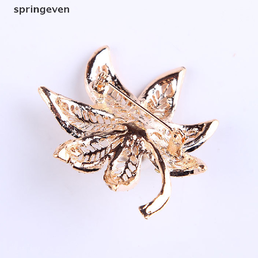 Ghim Cài Áo Hình Hoa Lá Đính Ngọc Trai Thời Trang Cho Nữ