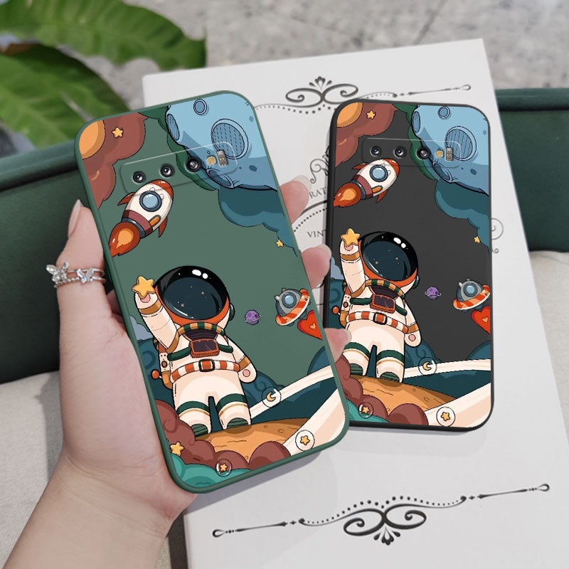 Ốp Điện Thoại Mềm Hình Phi Hành Gia Cho Samsung Galaxy S10 S10E Plus S9 Plus