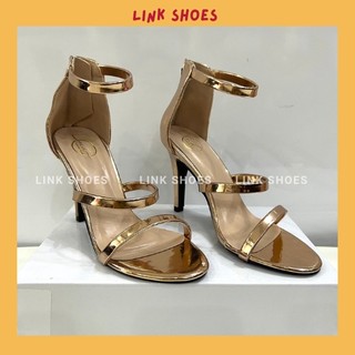 Giày sandal chiến binh cao gót da bóng giày chiến binh DT04