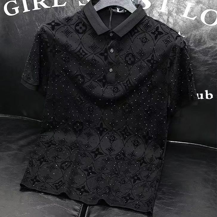 Áo polo Nam Tay Ngắn In Chữ Thời Trang