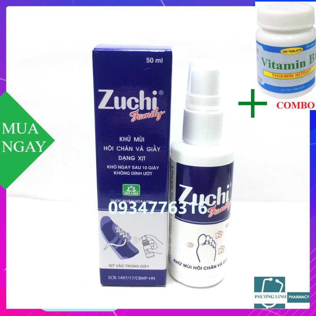Combo Vitamin B1 chai 100 viên+ Zuchi family 50ml